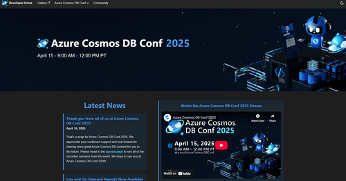 Code and content for https://developer.azurecosmosdb.com
