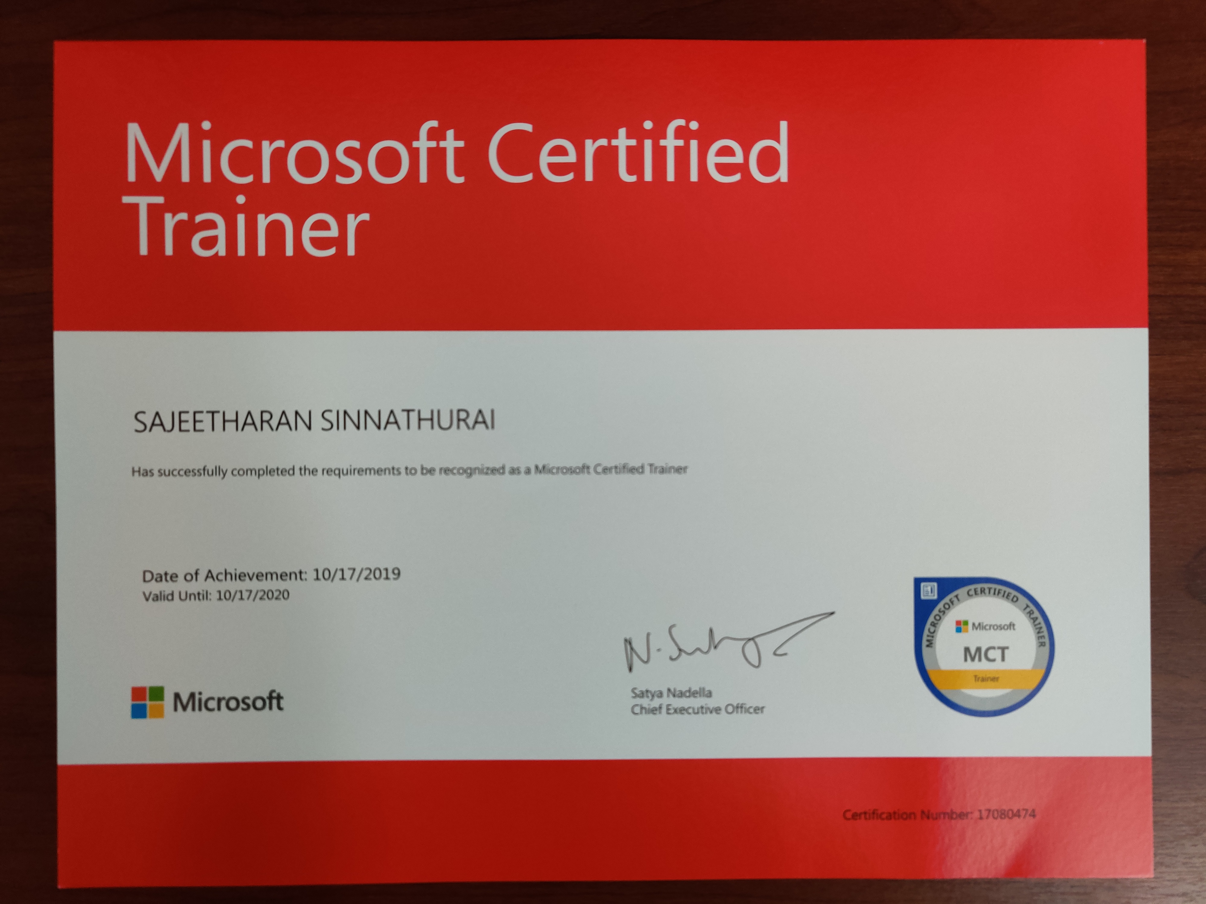 Microsoft Certified Trainer